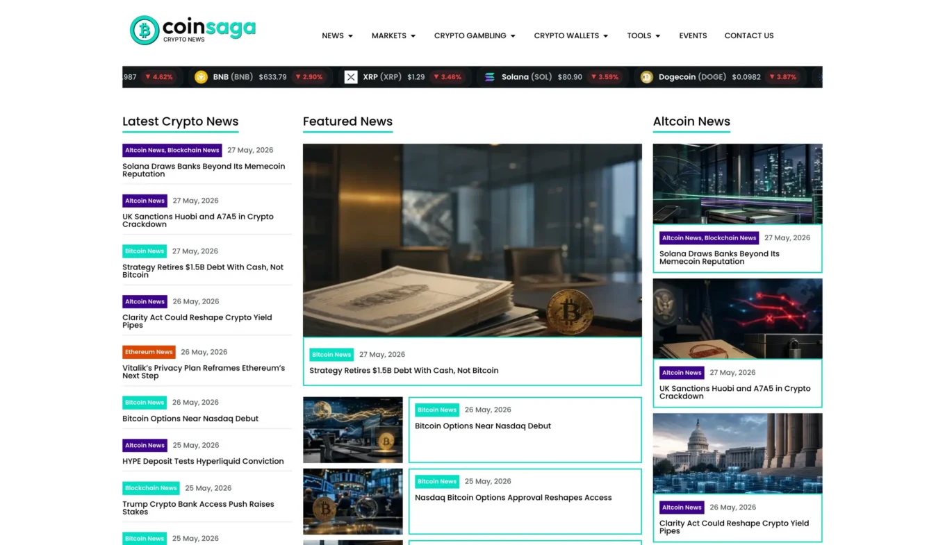 Coinsaga Crypto News